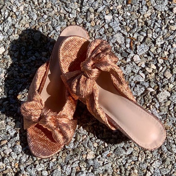 Knot Metalic Mules - Party Sandal - Picture 2 of 6